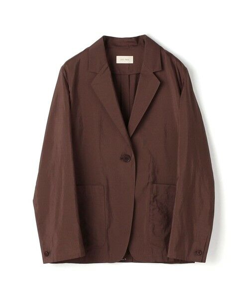 TOMORROWLAND / トゥモローランド テーラードジャケット | 【WEB先行予約】 コットンシルクタイプライター テーラードジャケット（47 ブラウン）