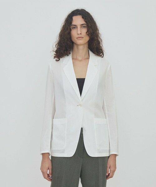 TOMORROWLAND / トゥモローランド テーラードジャケット | 【WEB先行予約】 コットンシルクタイプライター テーラードジャケット | 詳細2