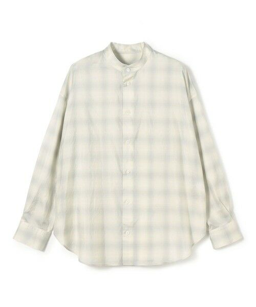 TOMORROWLAND / トゥモローランド シャツ・ブラウス | サンライズオンブレチェック スタンドカラーシャツ（14 グレー系）