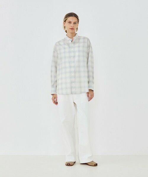 TOMORROWLAND / トゥモローランド シャツ・ブラウス | サンライズオンブレチェック スタンドカラーシャツ | 詳細1