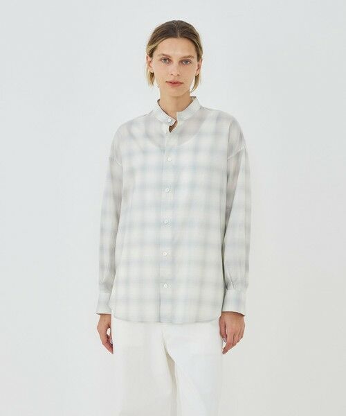 TOMORROWLAND / トゥモローランド シャツ・ブラウス | サンライズオンブレチェック スタンドカラーシャツ | 詳細2