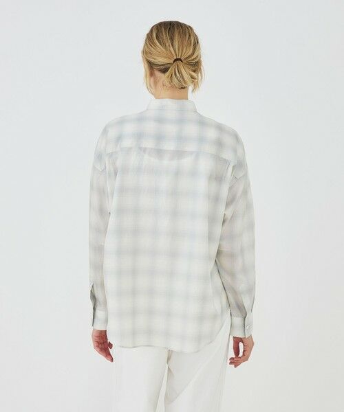 TOMORROWLAND / トゥモローランド シャツ・ブラウス | サンライズオンブレチェック スタンドカラーシャツ | 詳細4