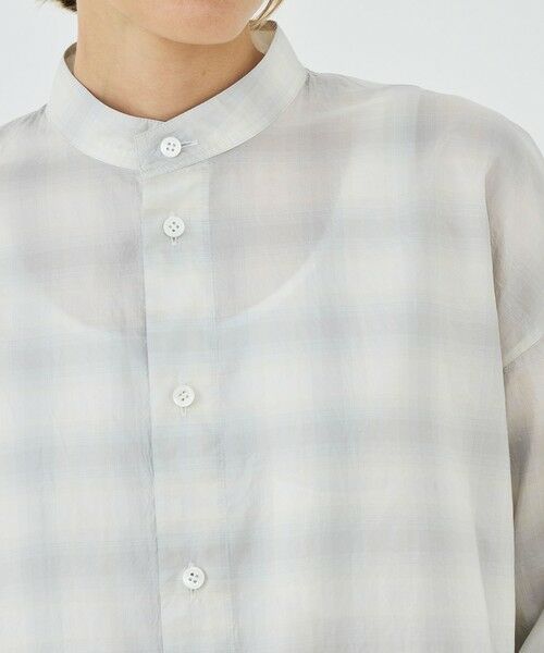 TOMORROWLAND / トゥモローランド シャツ・ブラウス | サンライズオンブレチェック スタンドカラーシャツ | 詳細5