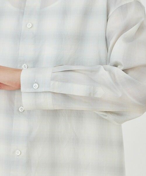 TOMORROWLAND / トゥモローランド シャツ・ブラウス | サンライズオンブレチェック スタンドカラーシャツ | 詳細6