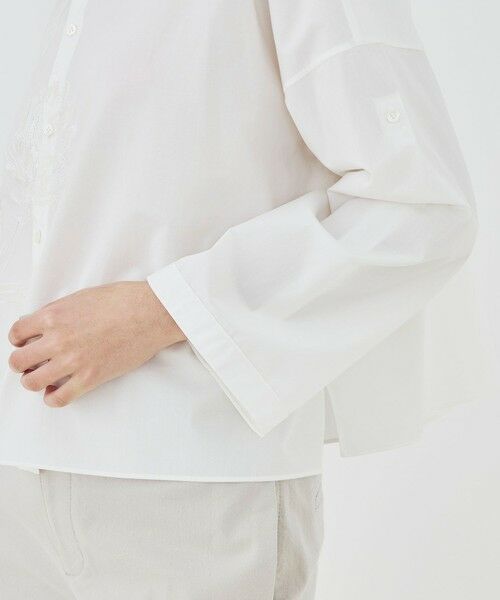 TOMORROWLAND / トゥモローランド シャツ・ブラウス | コットンポプリンエンブロイダリー ワイドバランスシャツ | 詳細6