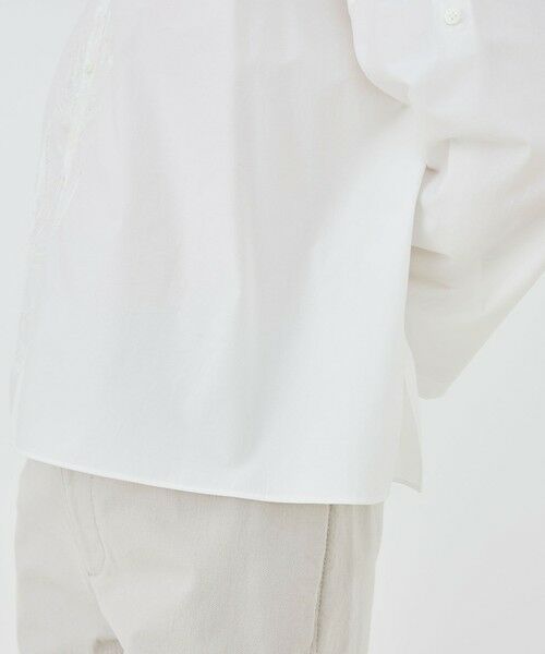 TOMORROWLAND / トゥモローランド シャツ・ブラウス | コットンポプリンエンブロイダリー ワイドバランスシャツ | 詳細7
