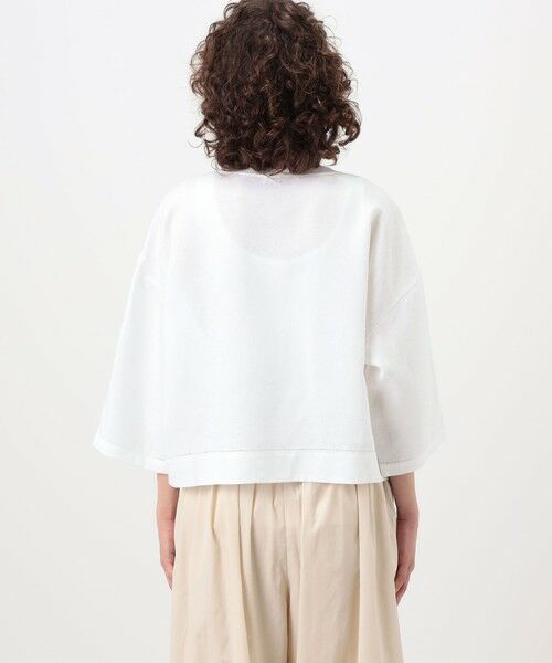 TOMORROWLAND / トゥモローランド シャツ・ブラウス | リブコンビフレンチリネンエンブロイダリー クルーネックブラウス | 詳細4