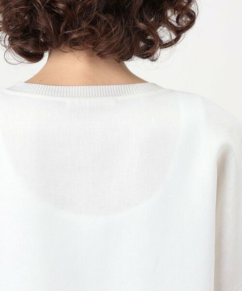 TOMORROWLAND / トゥモローランド シャツ・ブラウス | リブコンビフレンチリネンエンブロイダリー クルーネックブラウス | 詳細6