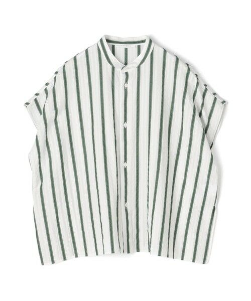 TOMORROWLAND / トゥモローランド シャツ・ブラウス | 【WEB先行予約】ソフトウェーブ バンドカラーシャツ（52 ライトグリーン系）