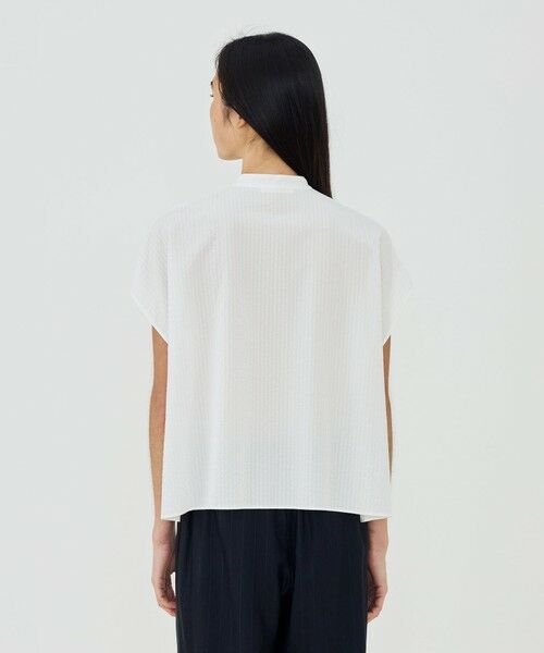 TOMORROWLAND / トゥモローランド シャツ・ブラウス | 【WEB先行予約】ソフトウェーブ バンドカラーシャツ | 詳細4