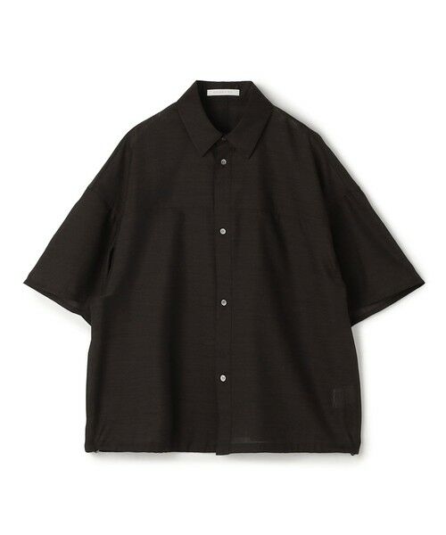 TOMORROWLAND / トゥモローランド シャツ・ブラウス | エアリークレープ ハーフスリーブシャツ（47 ブラウン）