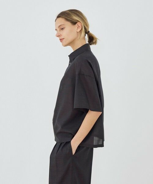 TOMORROWLAND / トゥモローランド シャツ・ブラウス | エアリークレープ ハーフスリーブシャツ | 詳細3