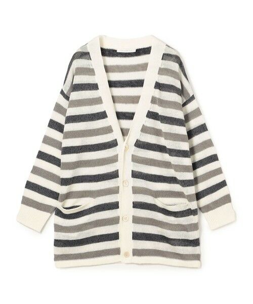 TOMORROWLAND / トゥモローランド カーディガン・ボレロ | リネンコード Vネックカーディガン（14 グレー系）