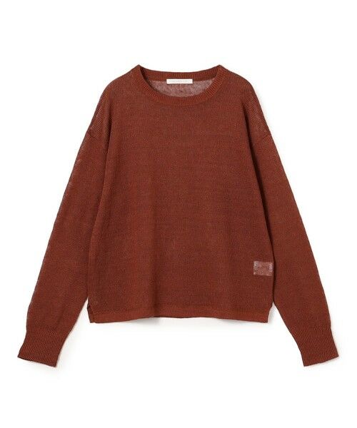 TOMORROWLAND / トゥモローランド ニット・セーター | リネンコード クルーネックプルオーバー（37 ダークレッド）