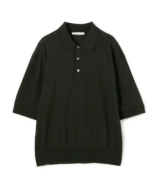 TOMORROWLAND / トゥモローランド ニット・セーター | 【WEB先行予約】クレープコットン ポロカラープルオーバー(17 チャコールグレー)