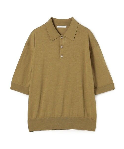 TOMORROWLAND / トゥモローランド ニット・セーター | 【WEB先行予約】クレープコットン ポロカラープルオーバー(55 グリーン)