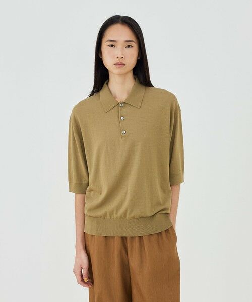 TOMORROWLAND / トゥモローランド ニット・セーター | 【WEB先行予約】クレープコットン ポロカラープルオーバー | 詳細2