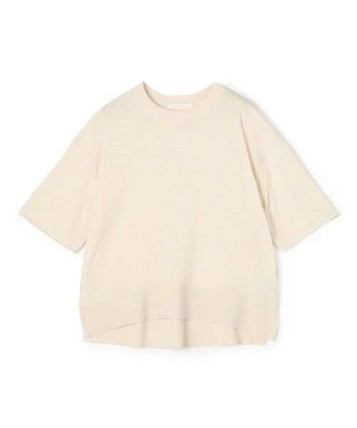 TOMORROWLAND / トゥモローランド ニット・セーター | 【WEB先行予約】クレープコットン クルーネックプルオーバー（41 ライトベージュ）