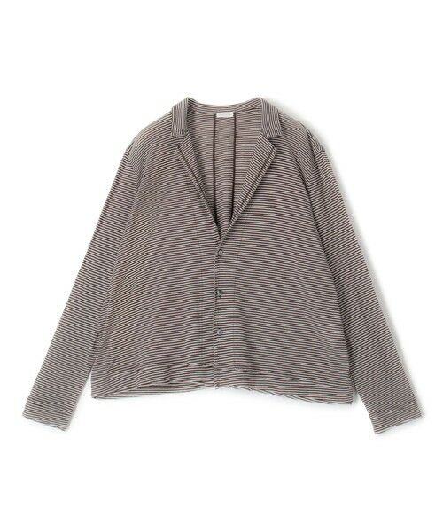 TOMORROWLAND / トゥモローランド カーディガン・ボレロ | コットンガーゼジャージー テーラードカーディガン（48 ダークブラウン系）