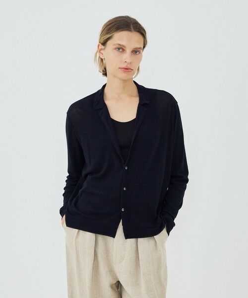 TOMORROWLAND / トゥモローランド カーディガン・ボレロ | コットンガーゼジャージー テーラードカーディガン | 詳細2