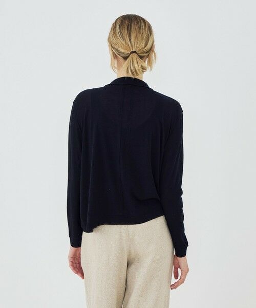 TOMORROWLAND / トゥモローランド カーディガン・ボレロ | コットンガーゼジャージー テーラードカーディガン | 詳細4