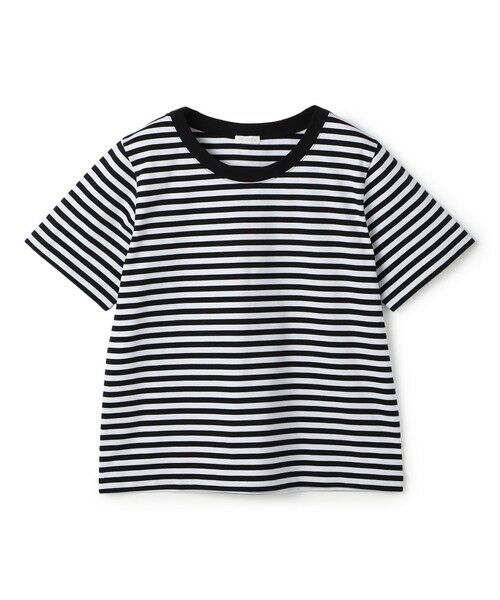 TOMORROWLAND / トゥモローランド Tシャツ | ファインコットン ショートプルオーバー（18 ブラック系）