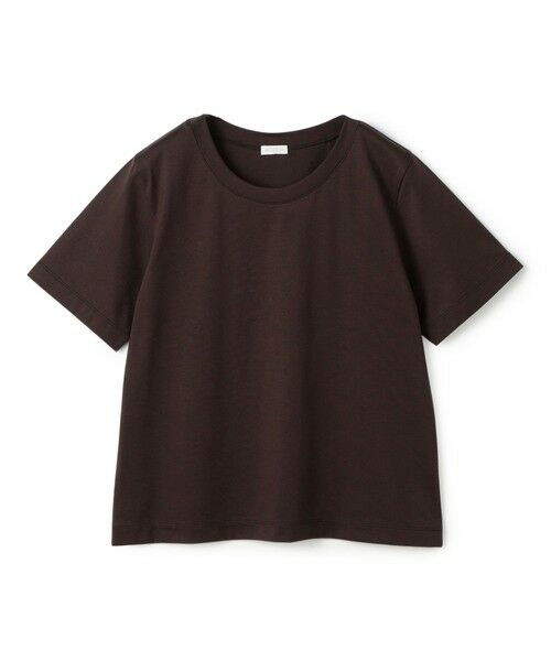 TOMORROWLAND / トゥモローランド Tシャツ | ファインコットン ショートプルオーバー（49 ダークブラウン）