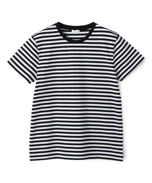 TOMORROWLAND / トゥモローランド Tシャツ | ファインコットン クルーネックプルオーバー（18 ブラック系）