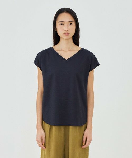 TOMORROWLAND / トゥモローランド Tシャツ | 【WEB先行予約】シルキーコンパクトジャージー Vネックプルオーバー | 詳細3
