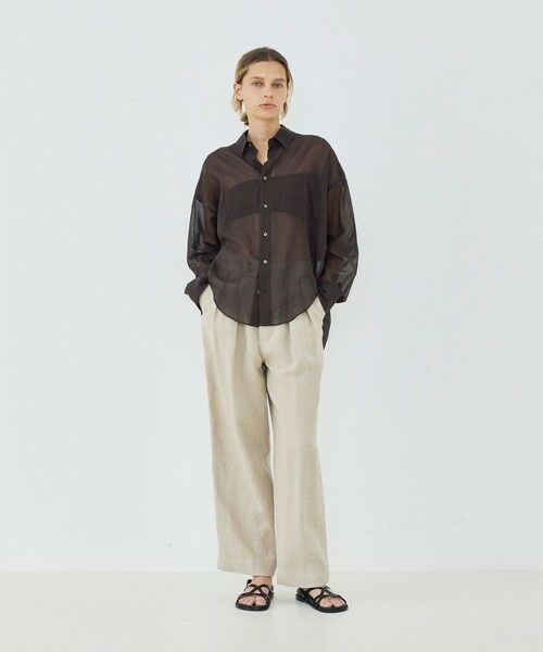 TOMORROWLAND / トゥモローランド その他パンツ | リネンシルクツイード ツータックパンツ | 詳細1