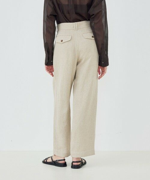 TOMORROWLAND / トゥモローランド その他パンツ | リネンシルクツイード ツータックパンツ | 詳細4