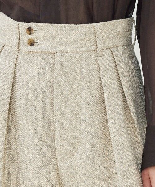 TOMORROWLAND / トゥモローランド その他パンツ | リネンシルクツイード ツータックパンツ | 詳細5