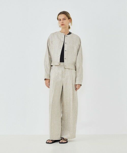 TOMORROWLAND / トゥモローランド その他パンツ | パールリネン ラウンドシルエットパンツ | 詳細1