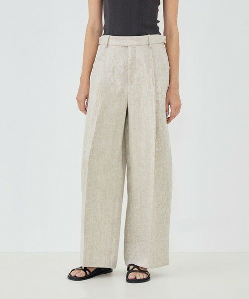 TOMORROWLAND / トゥモローランド その他パンツ | パールリネン ラウンドシルエットパンツ | 詳細3