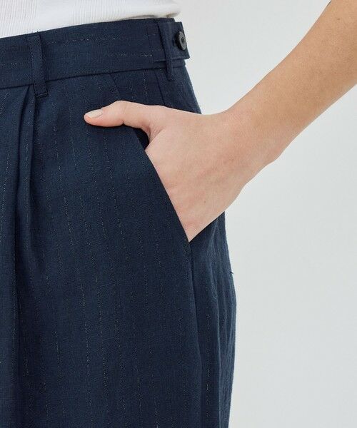 TOMORROWLAND / トゥモローランド その他パンツ | マリンカナパストライプ ツータックストレートパンツ | 詳細8