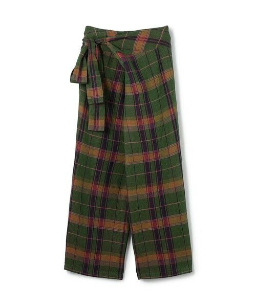 TOMORROWLAND / トゥモローランド その他パンツ | リネンコットンマドラスチェック ラップパンツ(56 カーキ系)
