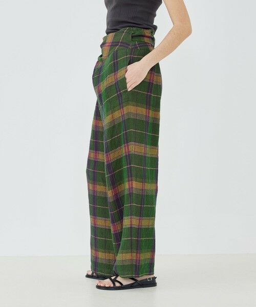 TOMORROWLAND / トゥモローランド その他パンツ | リネンコットンマドラスチェック ラップパンツ | 詳細3