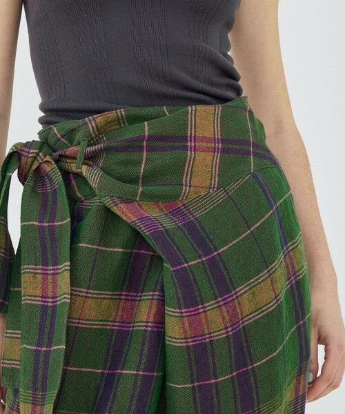 TOMORROWLAND / トゥモローランド その他パンツ | リネンコットンマドラスチェック ラップパンツ | 詳細5