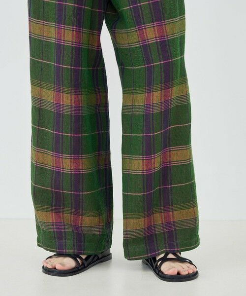 TOMORROWLAND / トゥモローランド その他パンツ | リネンコットンマドラスチェック ラップパンツ | 詳細8