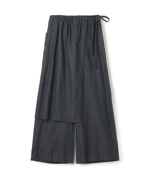 TOMORROWLAND / トゥモローランド デニムパンツ | コットンダンガリー エプロン付きイージーパンツ（65 ブルー）