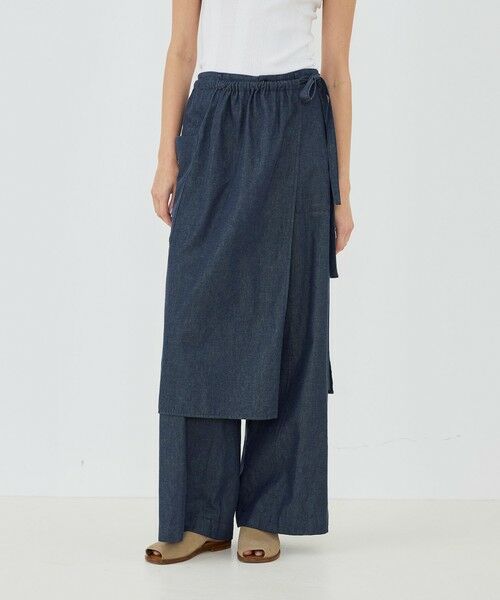 TOMORROWLAND / トゥモローランド デニムパンツ | コットンダンガリー エプロン付きイージーパンツ | 詳細2