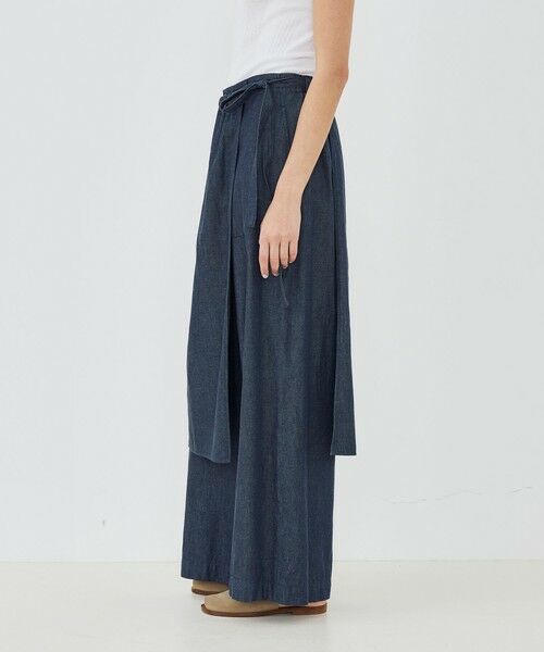 TOMORROWLAND / トゥモローランド デニムパンツ | コットンダンガリー エプロン付きイージーパンツ | 詳細3