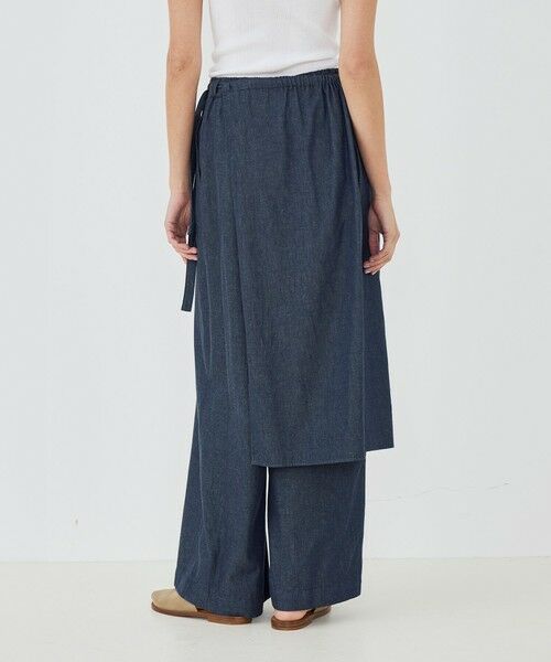 TOMORROWLAND / トゥモローランド デニムパンツ | コットンダンガリー エプロン付きイージーパンツ | 詳細4