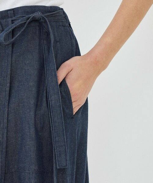 TOMORROWLAND / トゥモローランド デニムパンツ | コットンダンガリー エプロン付きイージーパンツ | 詳細7