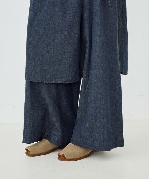 TOMORROWLAND / トゥモローランド デニムパンツ | コットンダンガリー エプロン付きイージーパンツ | 詳細9