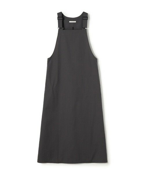 TOMORROWLAND / トゥモローランド ロング・マキシ丈ワンピース | プンタウールコットントロピカル エプロンワンピース（17 チャコールグレー）