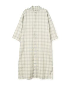 TOMORROWLAND / トゥモローランド ロング・マキシ丈ワンピース | サンライズオンブレチェック スタンドカラーワンピース