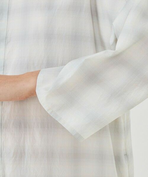 TOMORROWLAND / トゥモローランド ロング・マキシ丈ワンピース | サンライズオンブレチェック スタンドカラーワンピース | 詳細5