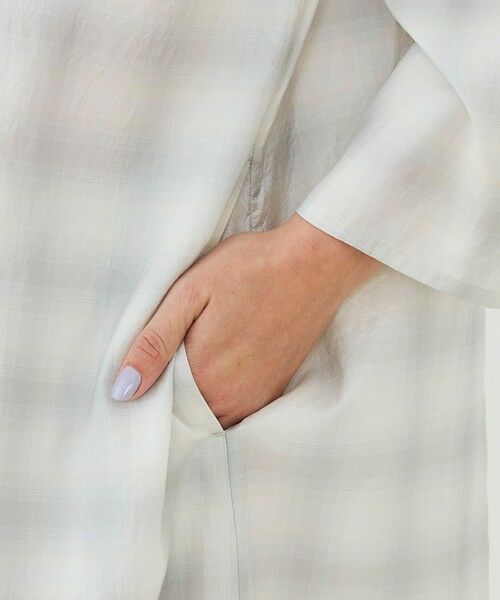 TOMORROWLAND / トゥモローランド ロング・マキシ丈ワンピース | サンライズオンブレチェック スタンドカラーワンピース | 詳細6