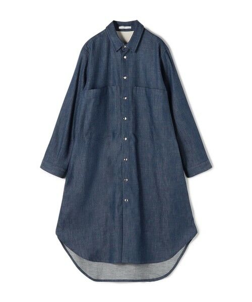 TOMORROWLAND / トゥモローランド ミニ丈・ひざ丈ワンピース | ステイブルーデニム シャツワンピース（63 ライトブルー）